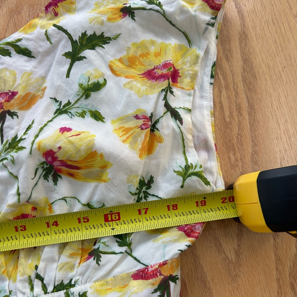 Anthropologie‎ LIL Matilija Yellow Poppy Floral Cotton Dress NWT Petite Size 10P - Picture 10 of 10